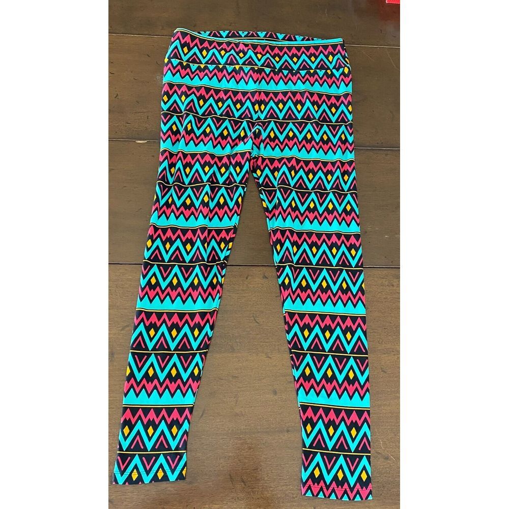 LuLaRoe Leggings Womens Tall‎ & Curvy Multicolor Printed Performance Pull-On